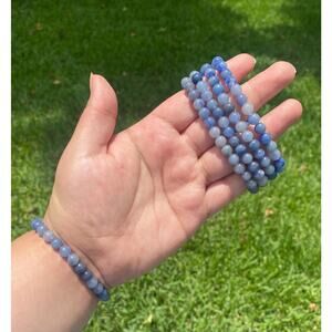 6 mm Blue Aventurine Beaded Bracelets